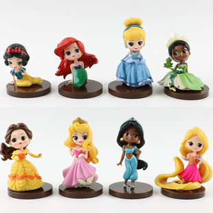 Q version Princess Series Snow White Mermaid Princess decoration cute princess cake decoration wholesale