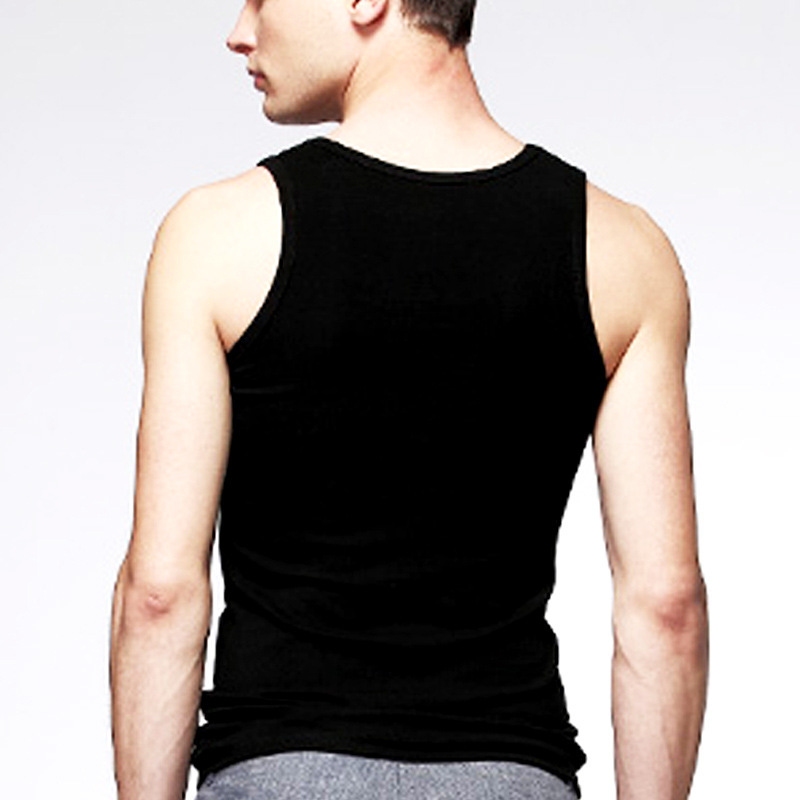 Men's cotton vest men's seamless hurdle sports sweat-absorbent cotton white inner wear summer bottoming undershirt vest tide