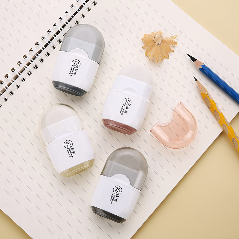 Hobby stationery primary flavor series student multi-function pencil sharpener two-in-one dual-use Eraser pencil sharpener 69502
