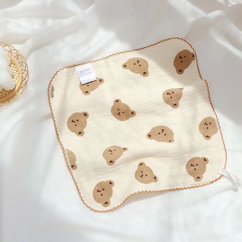 ins Korean style square towel single and double layer cotton yarn baby face towel milk towel baby milk towel saliva towel handkerchief