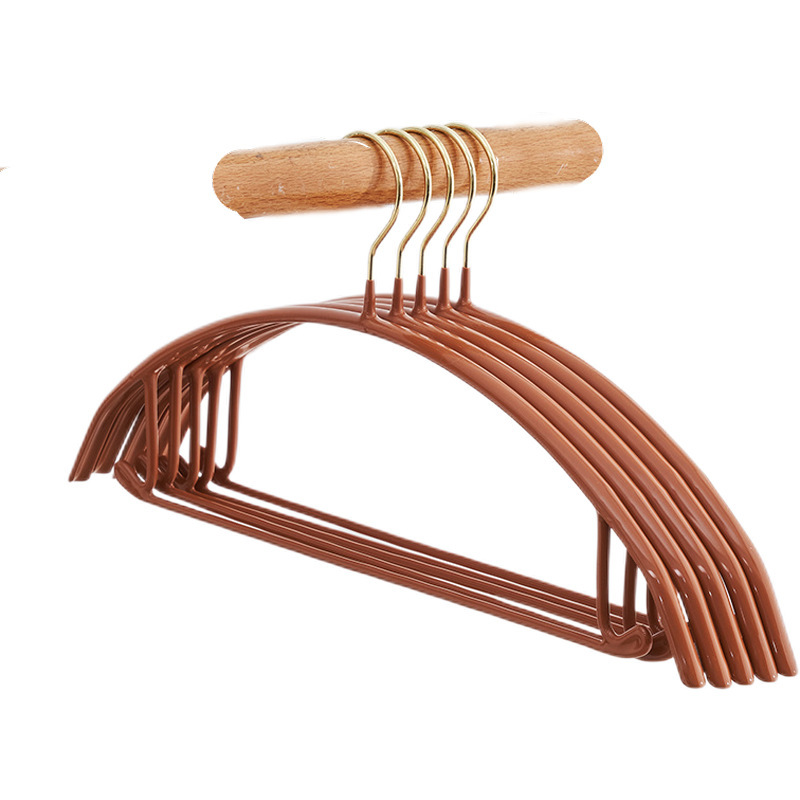 Free Shipping 2023 New Color Semi-circular Clothes Hanger Household Dipped Glue Coat Clothes Hanger Non-slip Seamless Clothes Shelf Wholesale