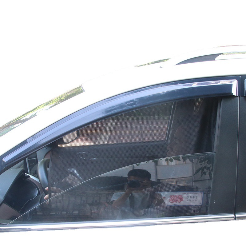 Car sunshade magnet non-automatic retractable car sunscreen insulation board front windshield side curtain shading mesh