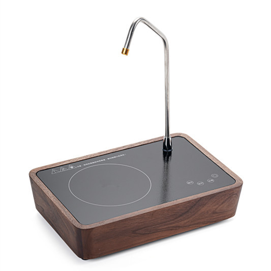 Commercial electric pottery tea stove walnut tea stove does not pick pot solid wood electric pottery stove mini intelligent tea maker generation
