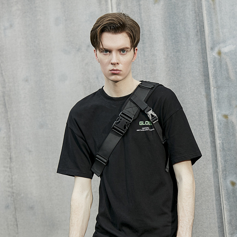 Trendy Brand Messenger Bag Men's Backpack Dead Flying Shoulder Bag Hong Kong Style Hip Hop Crossbody Bag Student Street Fashionable Small Schoolbag