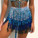 White Lake Blue Treasure Blue Black Four-layer Waist Chain