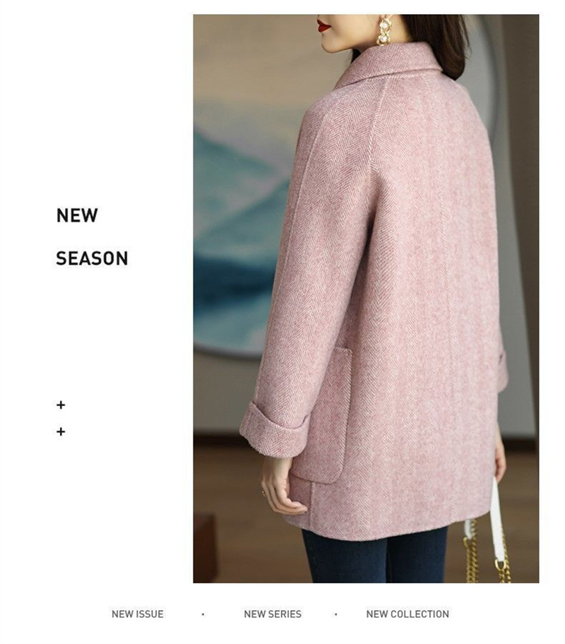 Mid-length woolen coat for women 2022 autumn and winter New loose slimming versatile Western style woolen coat trendy thick_voghion.com