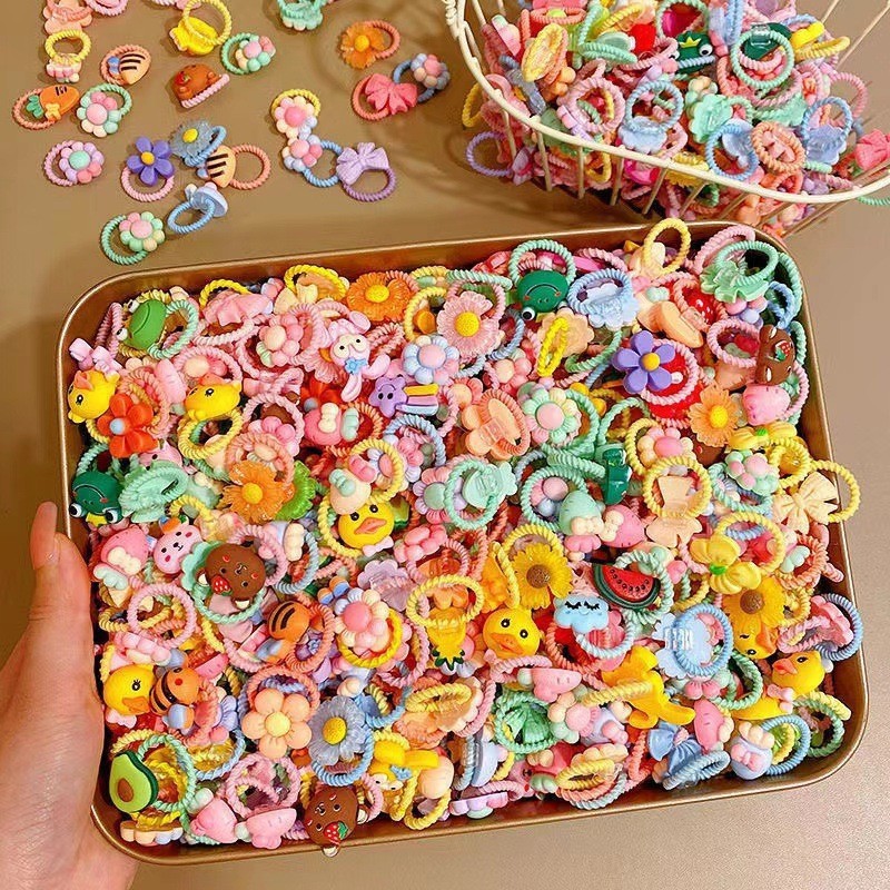 Baby hair band does not hurt hair small rubber band head rope high elastic rubber band girls hair rope headdress children's hair accessories wholesale