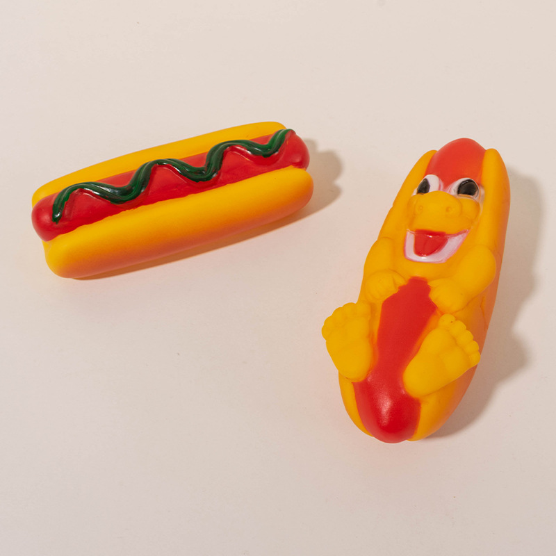 Yiwu vinyl pet toy simulation food series sound hamburger chicken leg carrot dog toy suit wholesale
