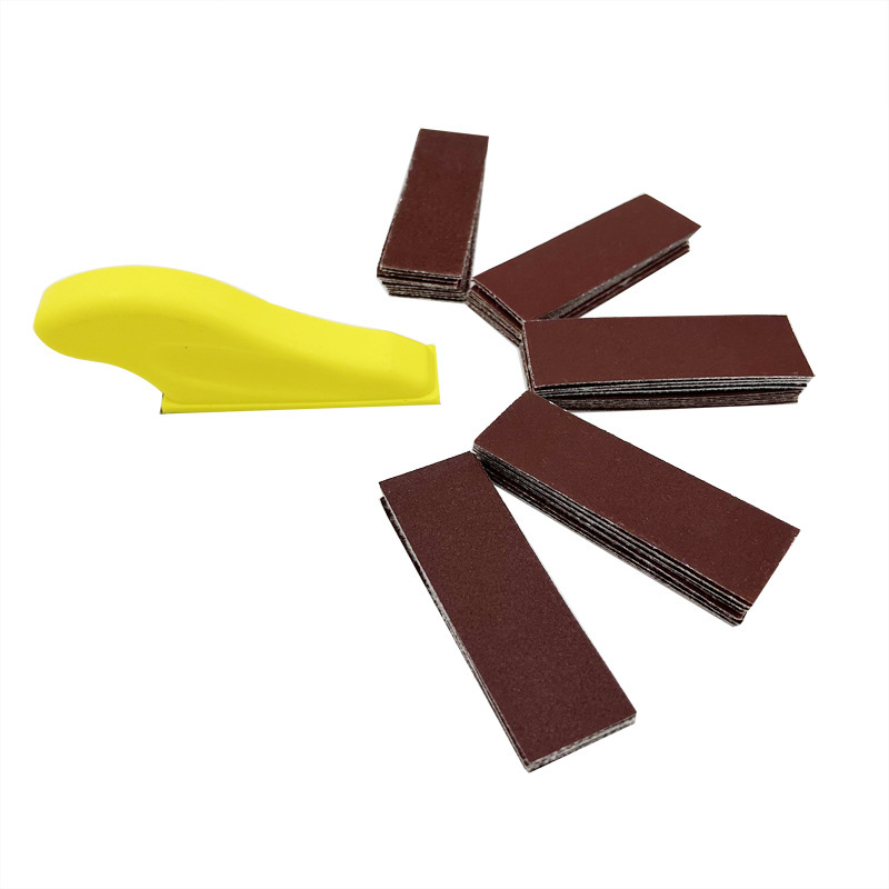 Cross-border supply 30*90mm dry grinding suit sandpaper wood grinding rectangular sandpaper manual D IY sandpaper