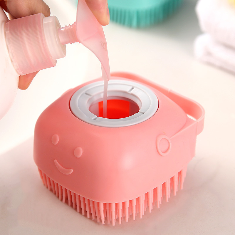Silicone bath brush bath brush artifact baby pet massage brush multifunctional baby soft hair shampoo brush manufacturer