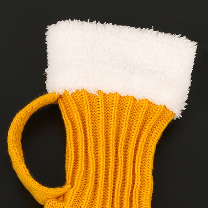 ビールの靴下の太い毛糸の靴下の3d Beer Mug Socksの秋冬のメリヤスの足のカバーの床の靴下の保温の中で靴下|undefined