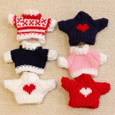 14cm Palm Dog sweater 8 points bjd small doll accessories toy doll 10cm toothless cotton doll clothes