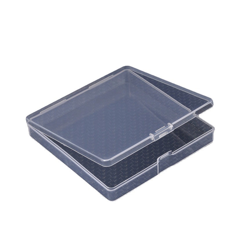 Factory direct PP square transparent plastic box plastic box element box 1.6CM cross-border flat box jewelry box