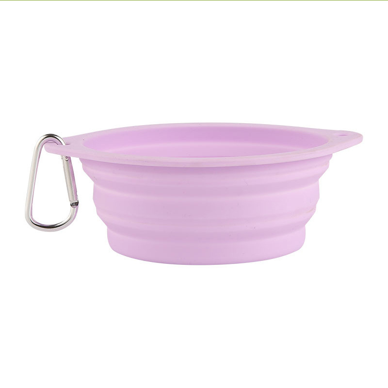 Pet folding Bowl outdoor portable dog bowl travel dog feeder cat and dog drinking basin silicone wholesale