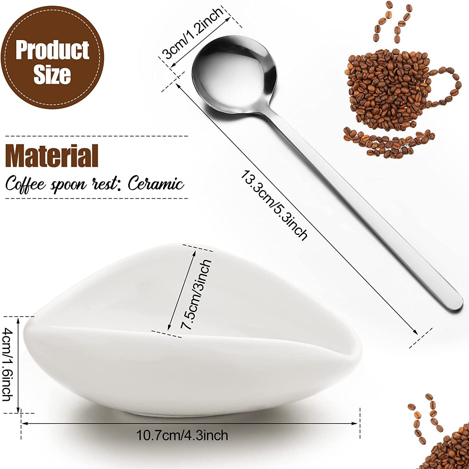 Coffee Bean Metering Cup Bean Dish Coffee Ceramic Bowl Bean Plate Cooked Bean Sample Display Plate Grinding Bean Anti-static suit
