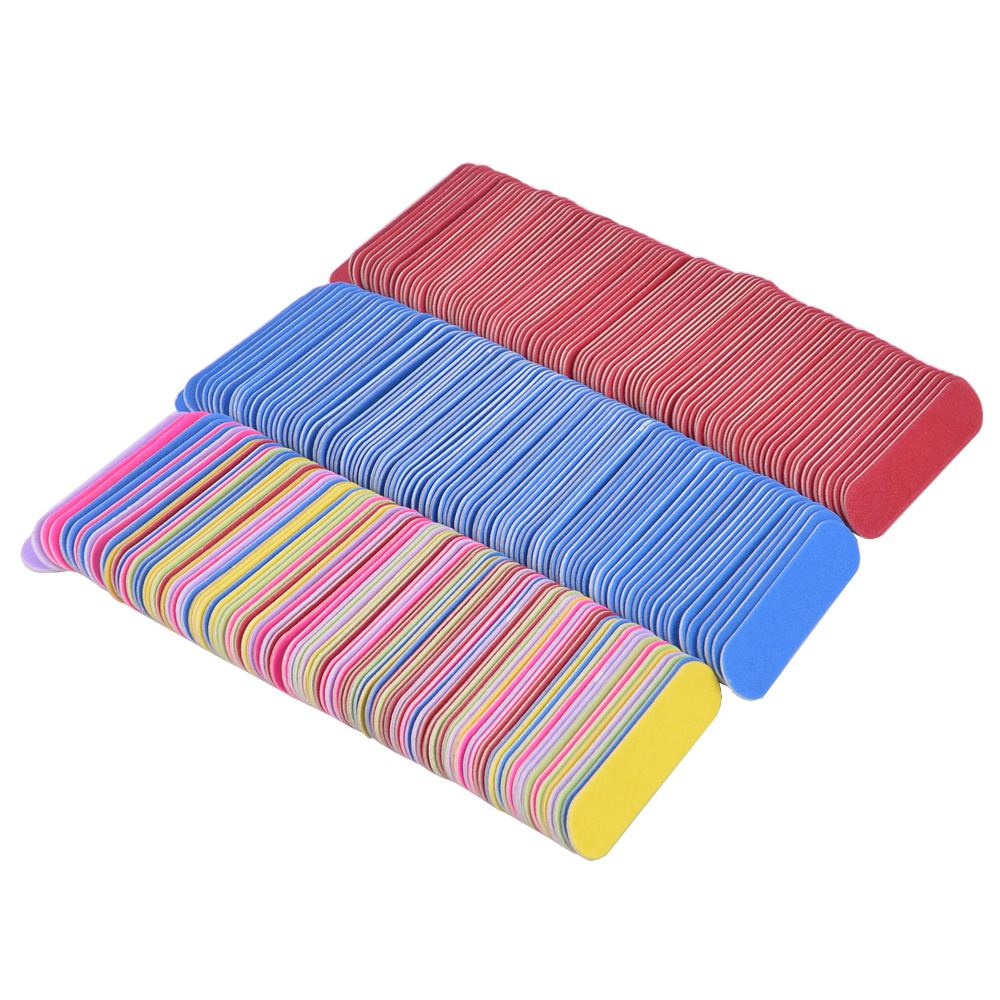 Factory Direct supply 6CM color wood piece nail file washable polishing nail repair grinding strip fashion nail polish