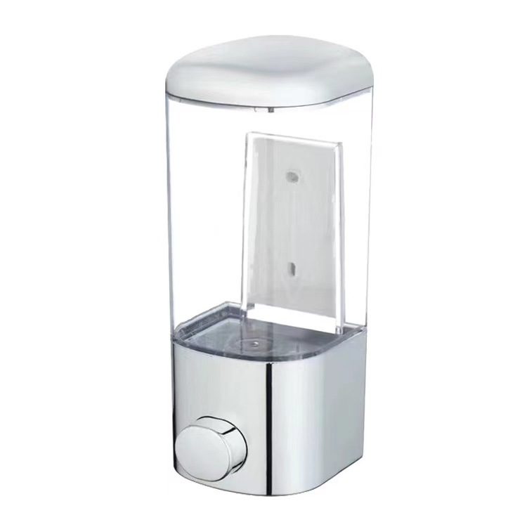Punch-free wholesale titanium white plastic soap dispenser hotel household wall-mounted manual liquid soap dispenser drip type