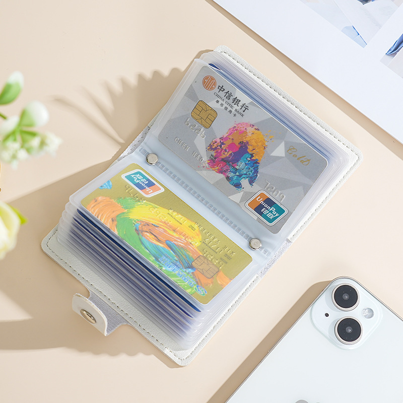 New Flower cartoon card holder men's anti-degaussing multi-card bank card holder certificate bag women's large capacity card holder