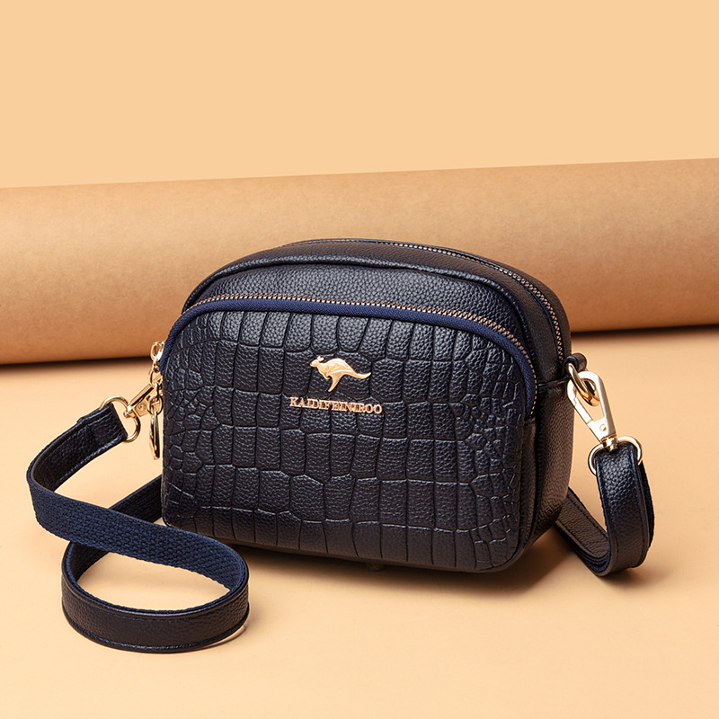 Bag women's bag new 2024 slung shoulder bag women's fashion crocodile pattern small square bag Europe and the United States a generation of hair