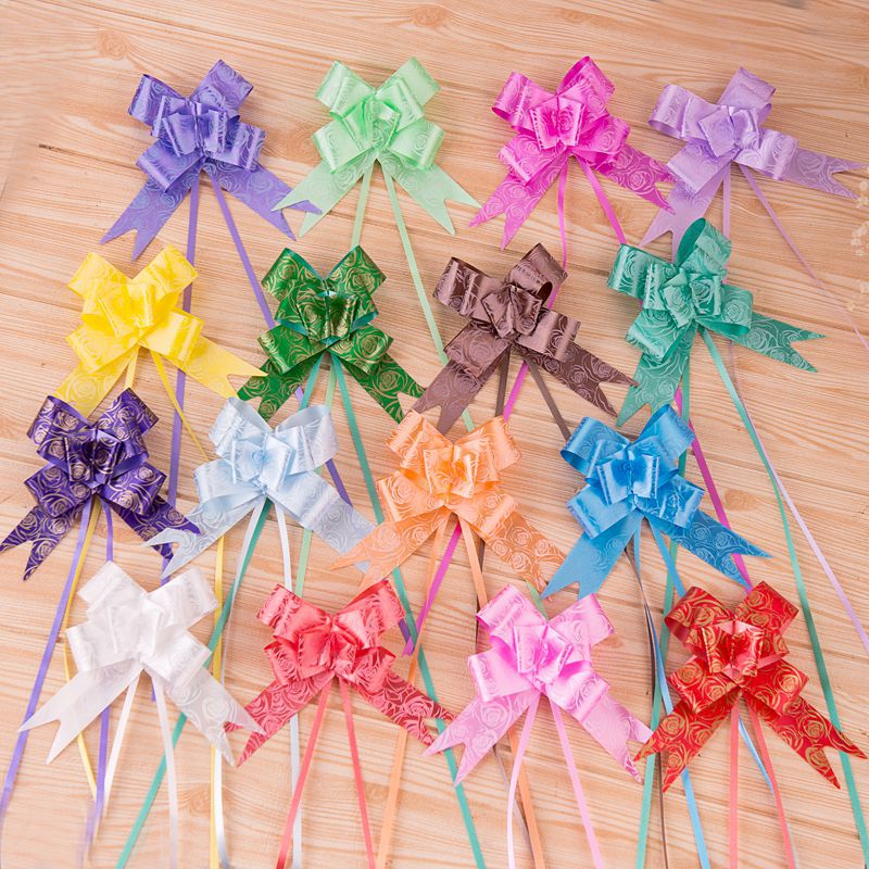 Factory wholesale Christmas gift flower packaging Phnom Penh bow flower ribbon 30 medium hand flower