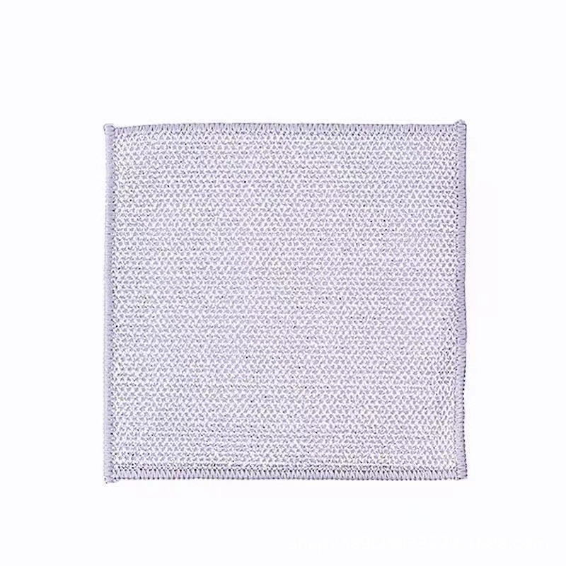 Steel wire rag mesh dish cloth non-stick oil easy cleaning rag household brush pot dishwashing strong rag