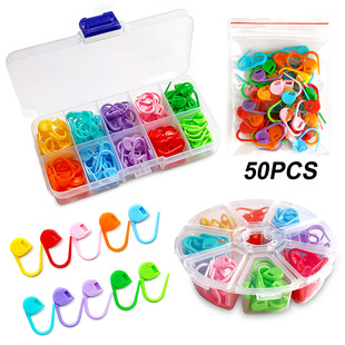 Color Plastic Mark Buckle boxed sweater wool small buckle handmade diy woven anti-disjunction cross-border wholesale