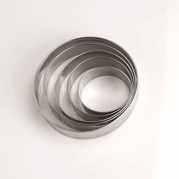 5 Piece Set Stainless Steel Biscuit Mold Cake Baking Tools Pastry Mold Fruit Cutting Mold Cookie Cutting Mold in stock