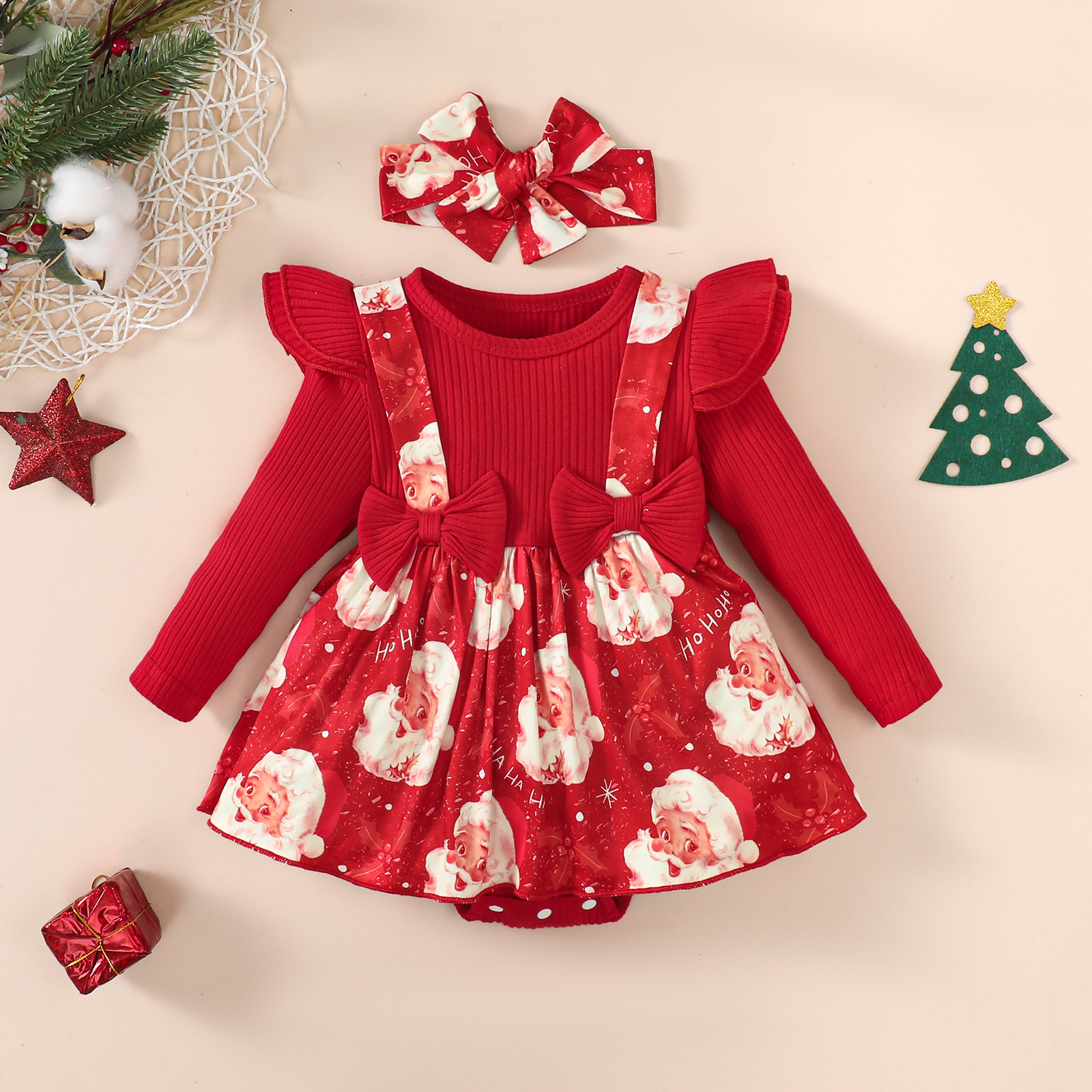 Christmas pit romper skirt