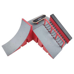 Cross-border finger skateboard field props combination children model toy competition field props Finger Skateboard Set