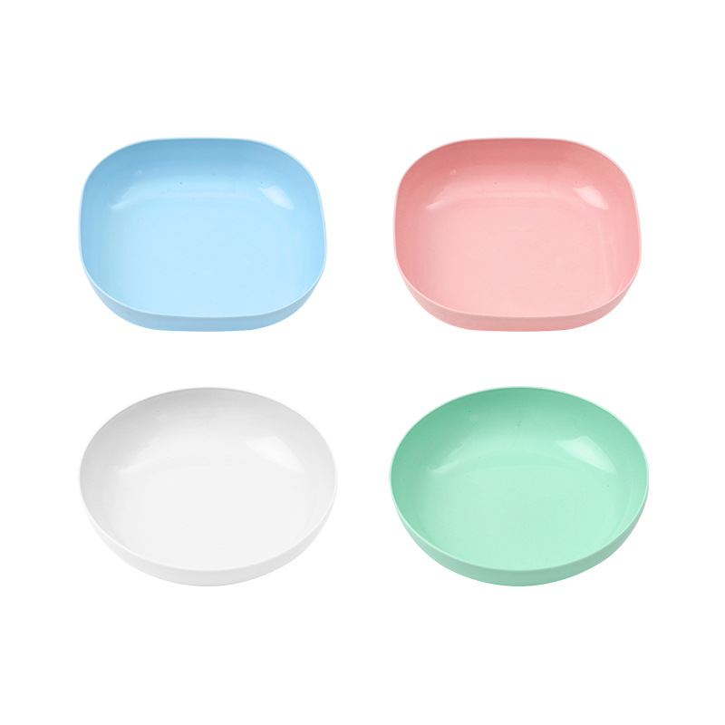 [Thick wheat straw bone dish] Japanese-style household small dish plastic garbage plate snack dish fruit plate