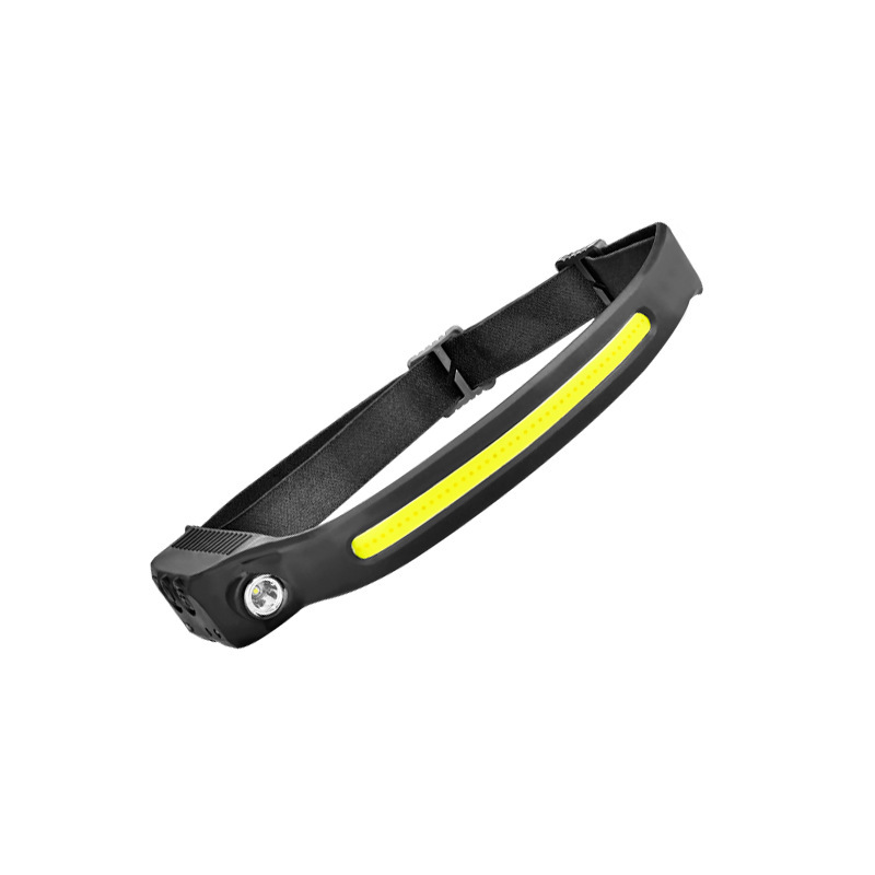 New cross-border waving induction COB headlights outdoor cycling lights USB charging night running lights strong light headlights silicone