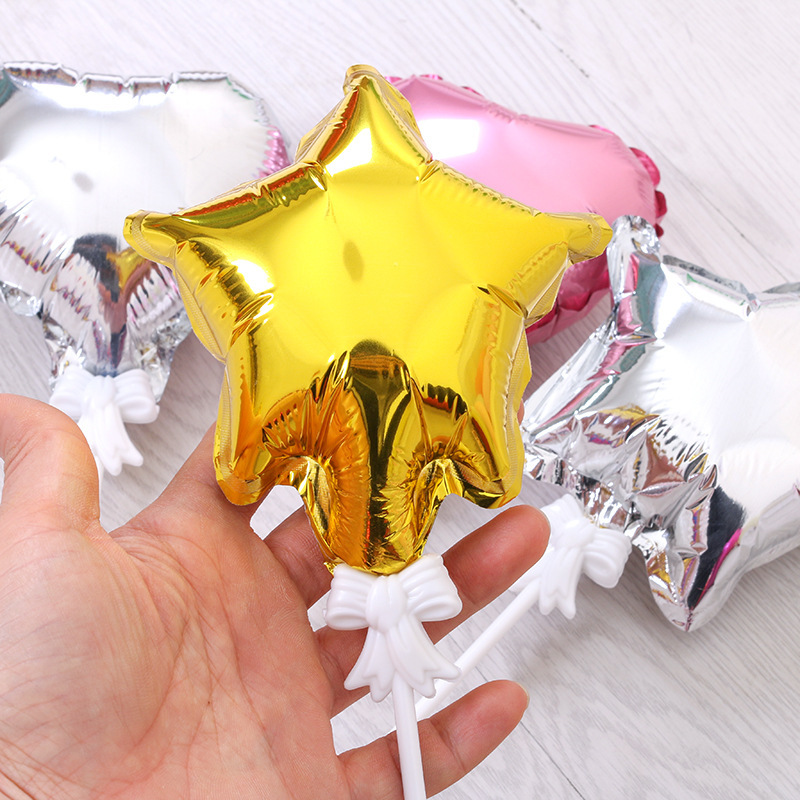 20cm automatic inflatable balloon support Rod White bow support Rod 5-inch self-explosion small balloon clip Rod wholesale