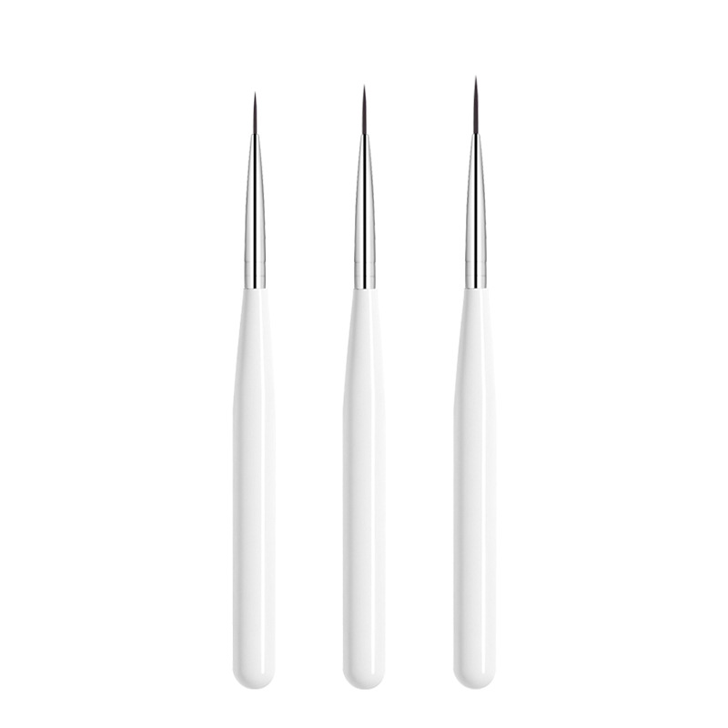 3 pull line hook line flower painting pen nail pen three suit tools white extremely thin short rod cross-border