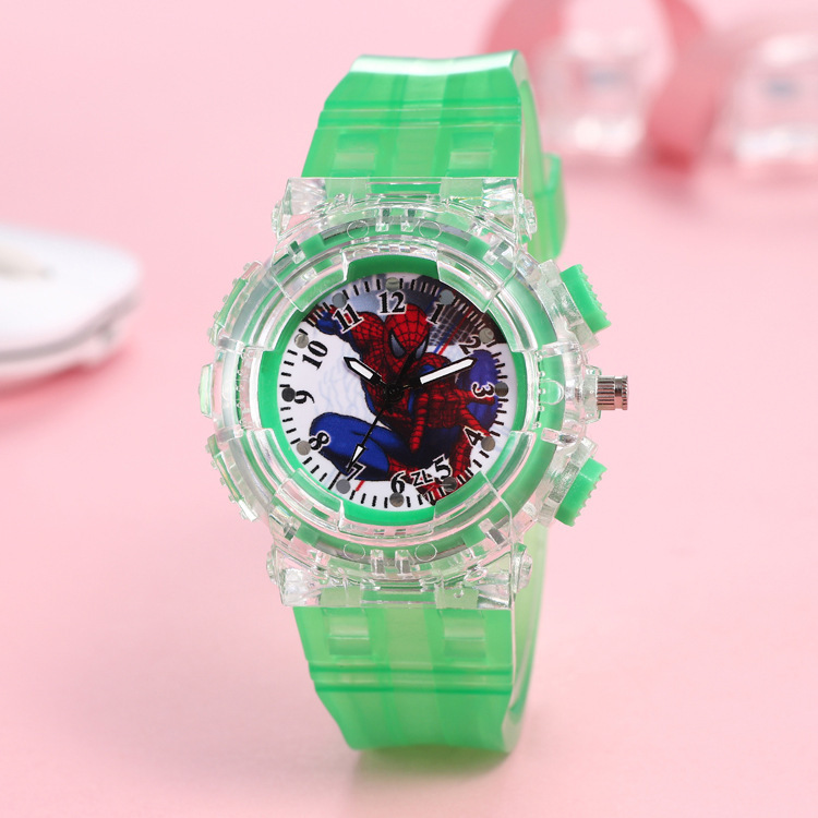 Cross-border New Spider-man Watch Cartoon Student Children Watch Boy Boy Luminous Watch Factory Wholesale