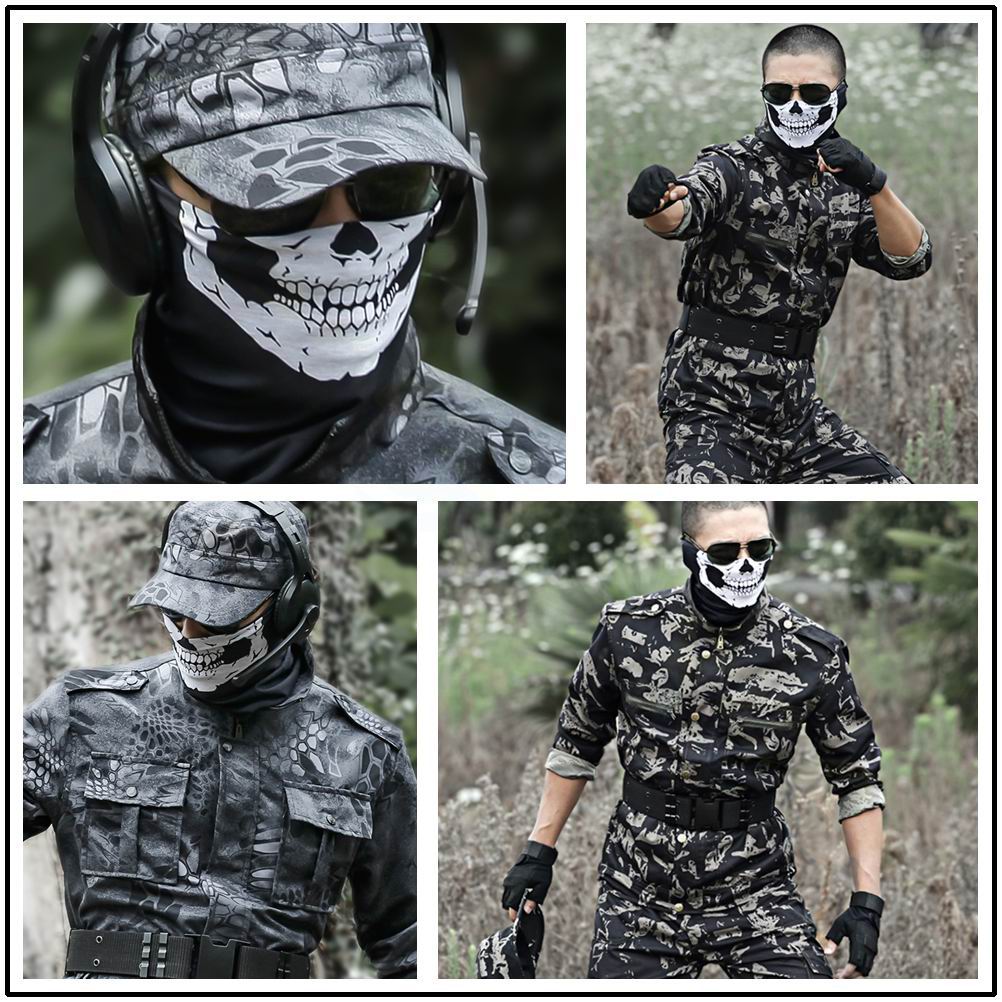 Magic Headscarf Men's Autumn and Winter Sun Protection Cycling Outdoor Face Towel Women's Versatile Dustproof Ghost Mask Skull Mask Headgear