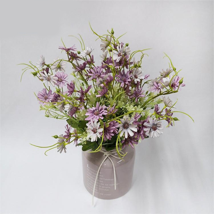Little Daisy Home Decoration Simulation Flower Autumn Peacock Fence Flower arrangement Table Set Potted Flower North America Europe Silk Flower bouquet