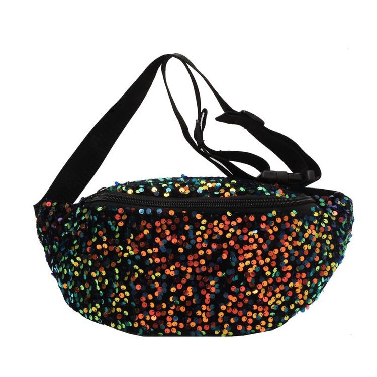 New sequined cross-border shoulder bag Tang Nier wholesale Western style casual waist bag artistic commuter women's small chest bag fashion
