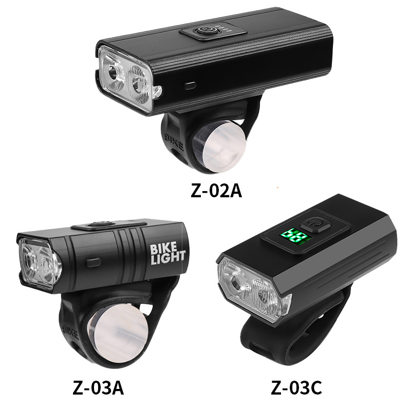 New 2T6 strong light bicycle light USB charging built-in battery power display bicycle headlight cycling light