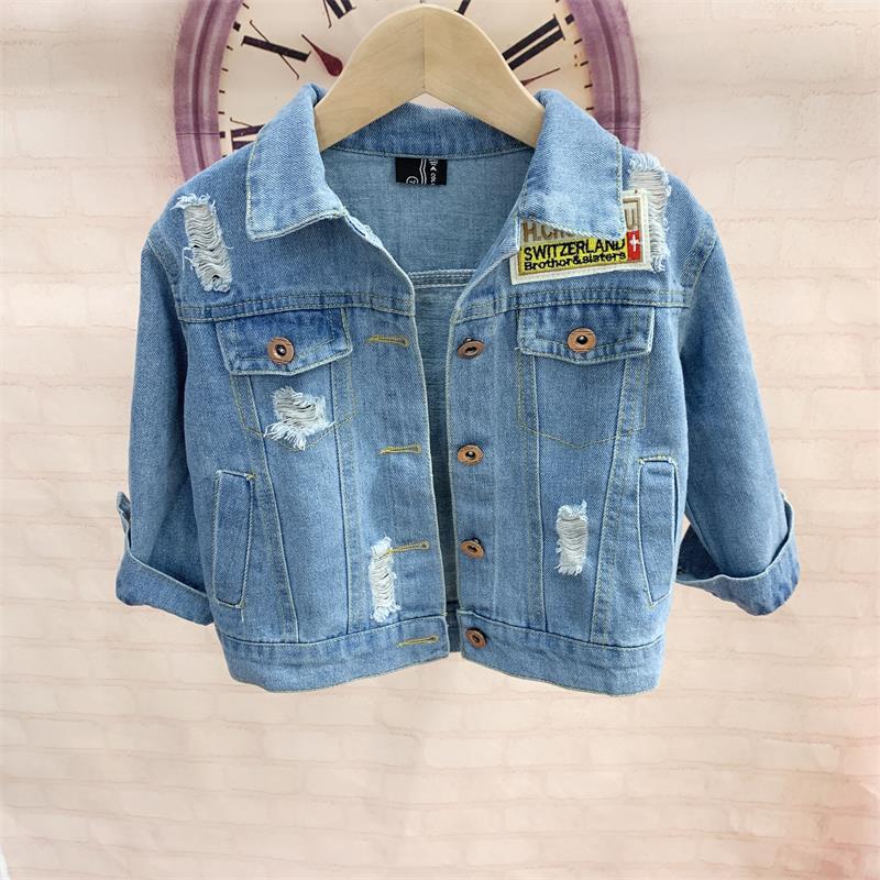 Boys autumn suit 2021 New 2 Korean style 3 cowboy three-piece set 4 tide children's clothing baby 5 handsome