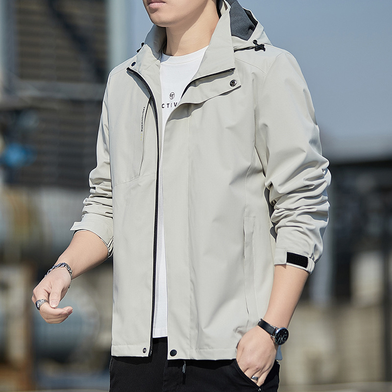 Hooded Jacket Men's 2024 Autumn and Winter New Casual Windproof Rustic Clothes Men's Young and Middle-aged Men's Autumn Jacket Men's Trendy