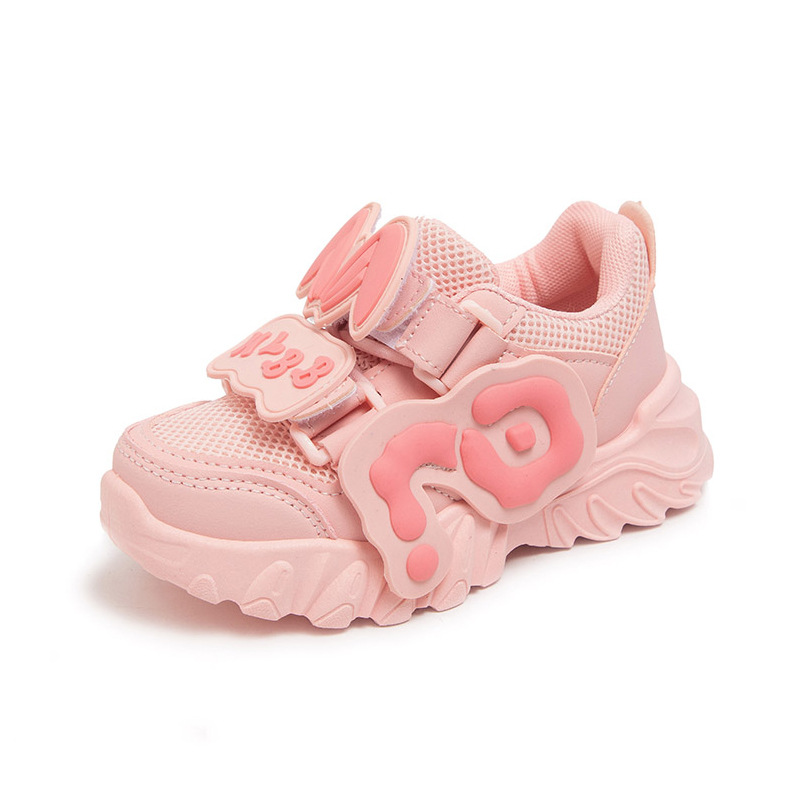 Children's mesh shoes girls' sneaker spring 2024 New breathable girls' daddy shoes all-match soft bottom running shoes