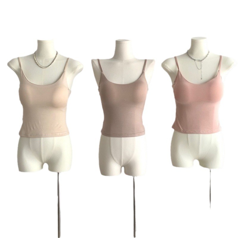 9083# camisole women's outer expansion underwear chest-flattering top beauty back design sense niche inner wear outer wear bottoming top