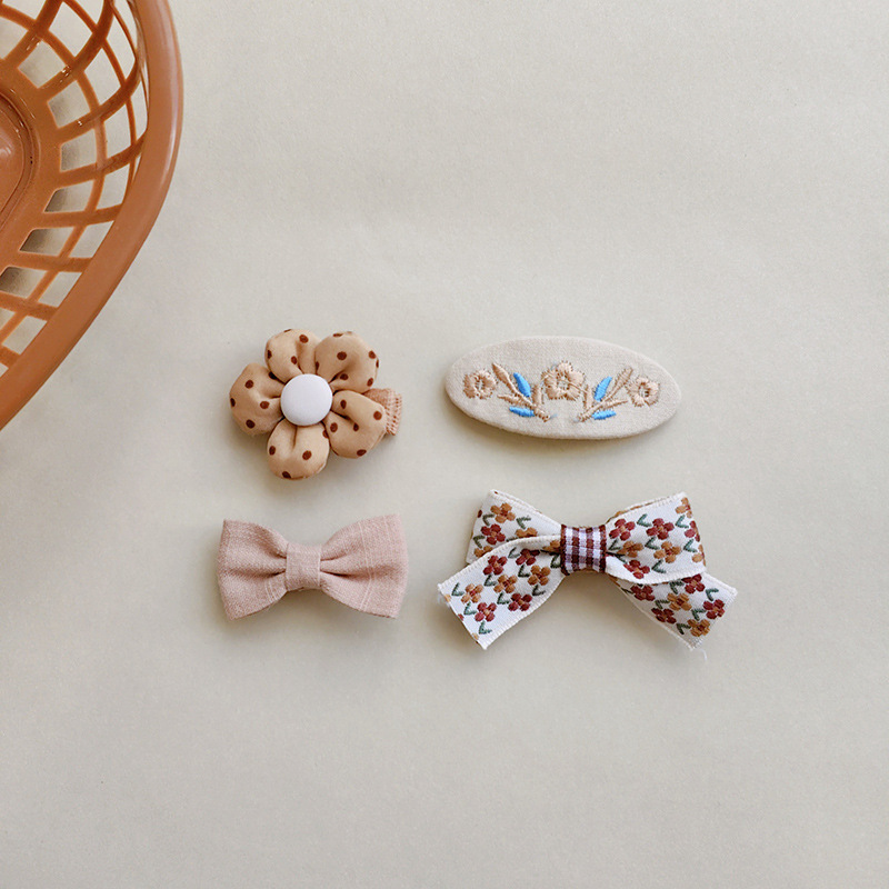 Factory wholesale baby hairpin milk curry color Korean children's clip bangs baby headdress cross-border Amazon