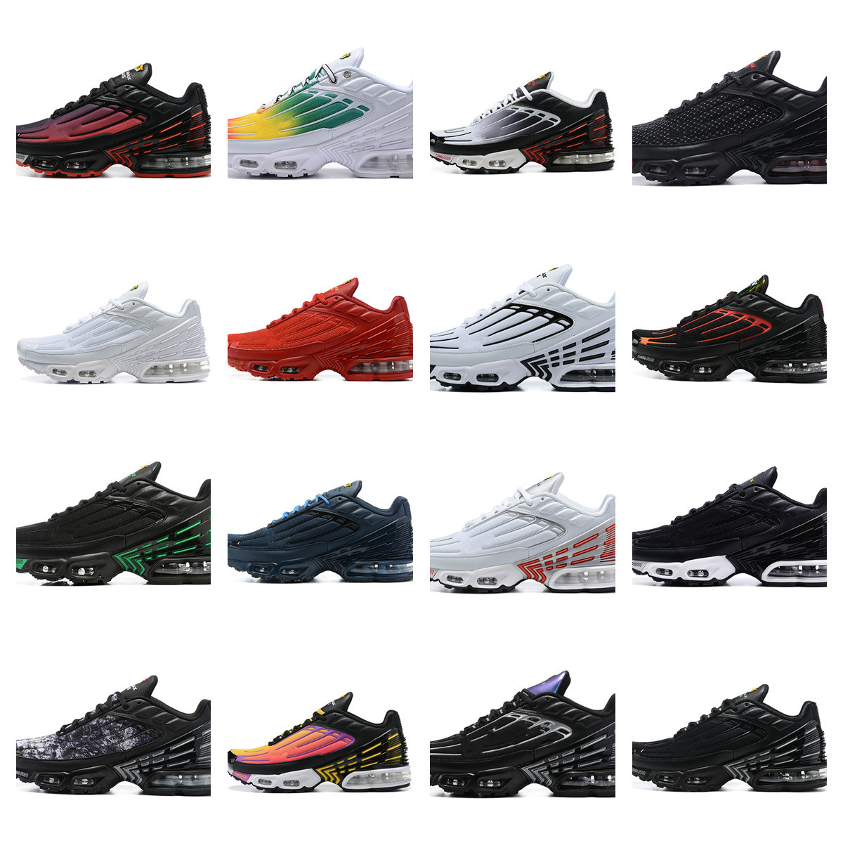 Foreign trade wholesale TN 3 Vapormax PlusTM steam large air cushion versatile leisure sports jogging shoes