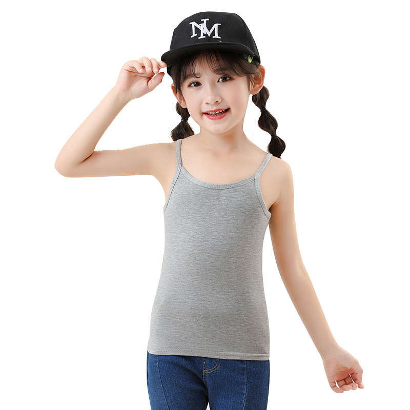 Small and medium-sized children's new children's vest wholesale modal girls sling top sweat-absorbent breathable baby vest summer