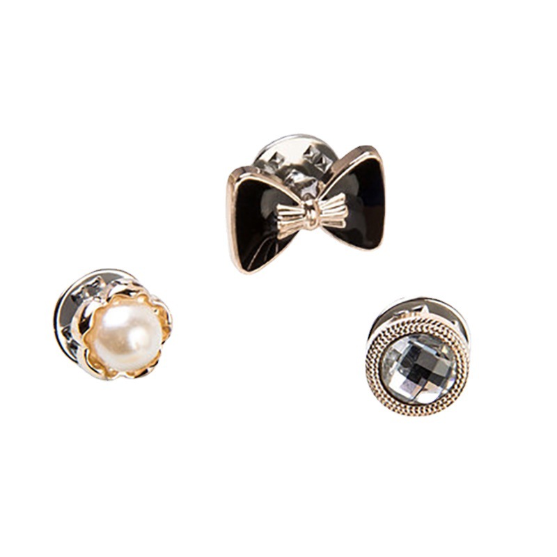 Mini Light-proof Brooch Flower Shirt Invisible Pin Button Cardigan Collar Silk Scarf Cufflinks Decorative Accessories Button
