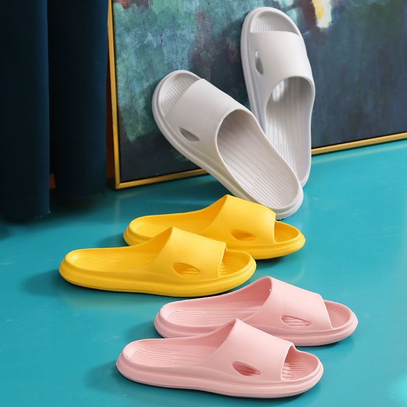 Daily Use Indoor Household Soft Bottom Slippers Bathroom Bathing Non-Slip Sandals for Couple Summer Men's Home Shoes