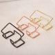 New Product Recommended Simple Cut Out Business Card Box Creative Iron Linear Business Card Holder Desktop Business Card Display Stand