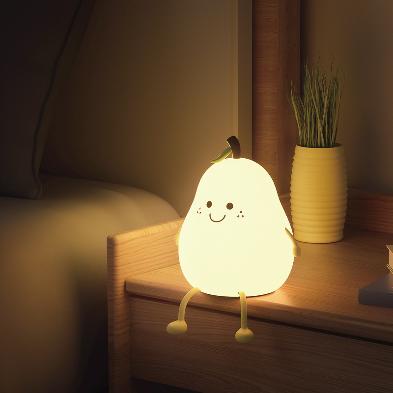 Never divide pear duck pear night light silicone gift bedroom sleep bedside creative not separate clap light cute