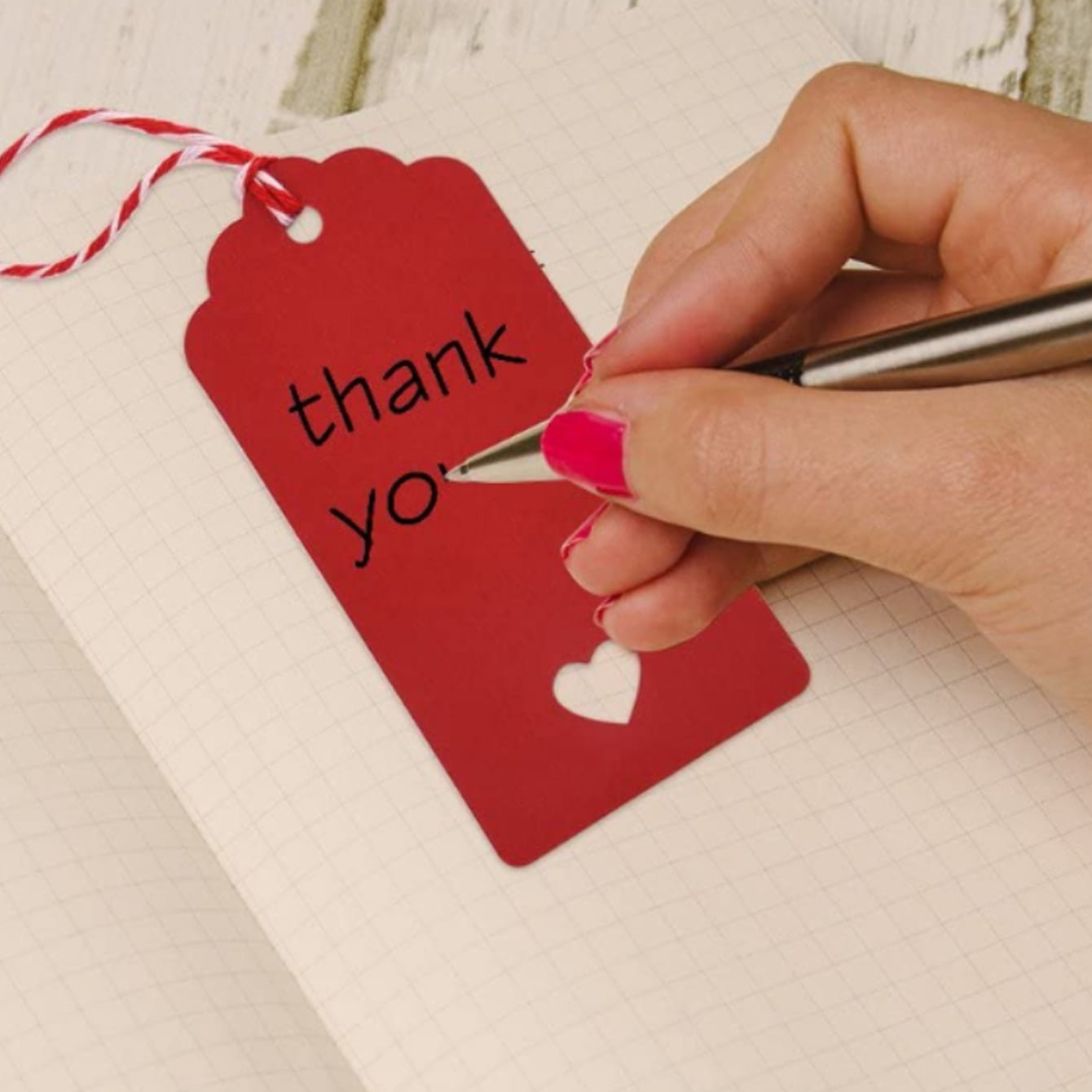 Women's Day flower packaging tag Red love tag card paper tag thank you card in stock small batch wholesale